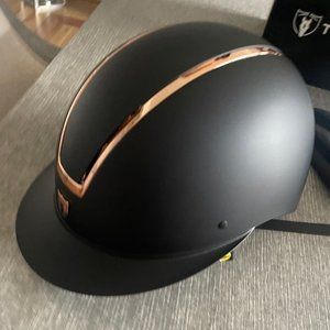 NEW Tipperary Windsor Womens Rose Gold Riding Equestrian Show Wide Brim Helmet L